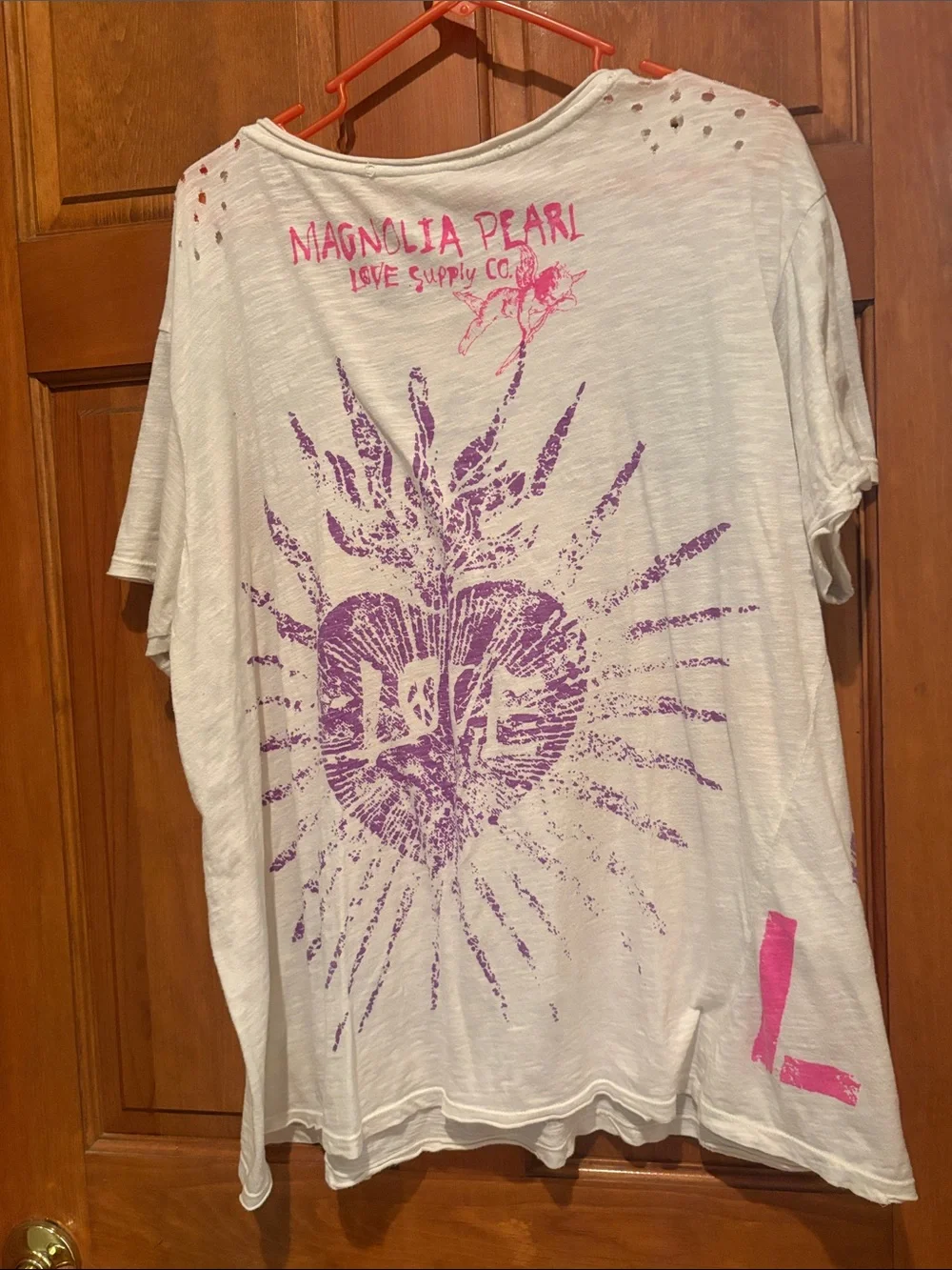 Magnolia Pearl White Tee with Multicolor Butterfly and Graphic Prints - Picture 6 of 9
